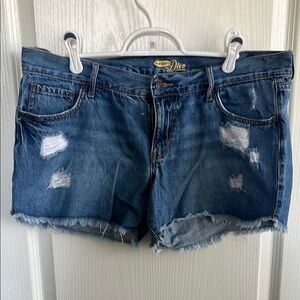 Old Navy Blue Distressed Jean Shorts- Diva